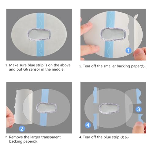 G6 Over Patches Waterproof - 55 Pack Stickers for G6-Transparent