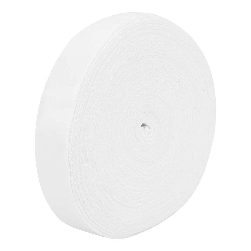 Naroote Badminton Racquet Towel Grip, 10M Polyester Fiber Sweat Absorption Anti-Skid Badminton Racket Grip Tape Breathable Soft Hand Outdoor Sport Tool for Badminton Rackets Tennis Rackets(White)