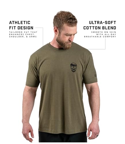 Gymreapers Valor Moisture-Wicking Men's Workout T-Shirt Large Military Green
