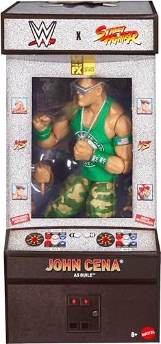 WWE John Cena as Guile Action Figure - Street Fighter Crossover, 6-inch Collectible Toy