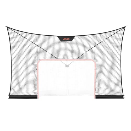 Hockey Goal with Backstop Net Set - 12x7FT Portable Training