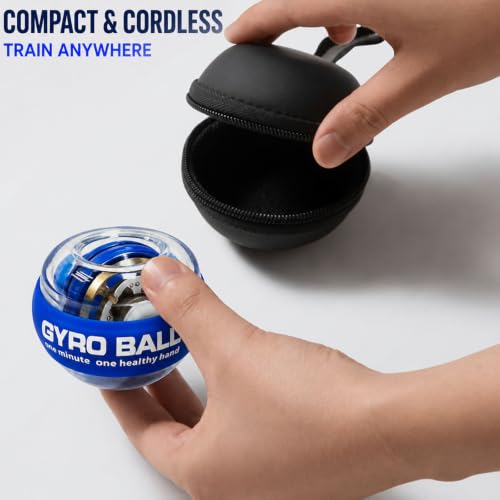 Gyro Ball Wrist Exerciser - Auto-Start Hand Grip Strengthener