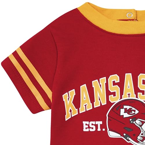 NFL Baby Boy Short Sleeve Romper with Team Logo