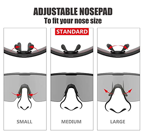 Polarized Cycling Sunglasses - High-Wrap Grey/Gold for Outdoor Sports