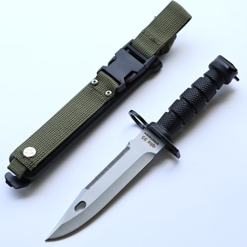 FARDEER M9 Style Fixed Blade Survival Knife - 12.8" Outdoor Utility Knife, QBZ95 Colors