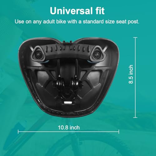 Oversized Padded Bicycle Saddle - Comfortable Bike Seat for Road & Mountain Bikes
