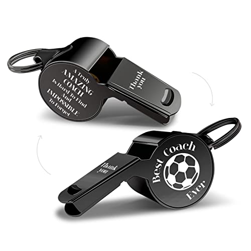 Stainless Steel Whistle with Lanyard - Best Soccer Black