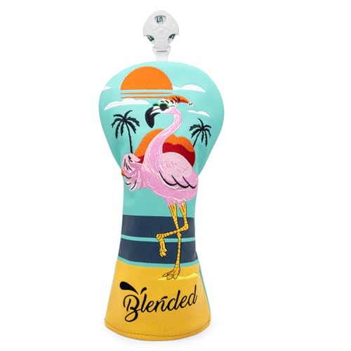 BAIRBRE Golf Club Head Covers Flamingos Driver/Hybrid Leather - Fits All, For Hybrid