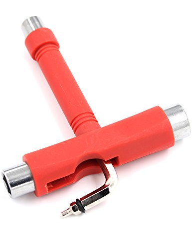 Skate Tool Multi-Function Kit - All-in-One Wrench - Red