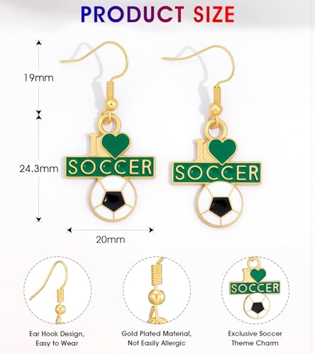 Soccer World Cup Dangle Earrings for Women - Argentina Team