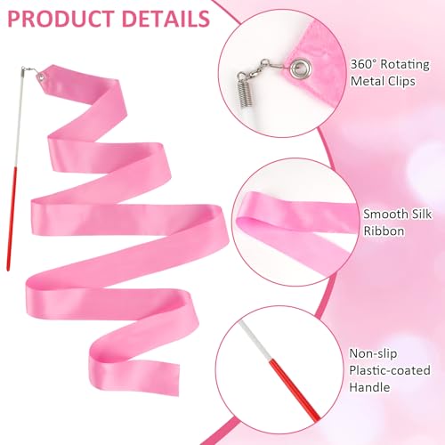 Dance Ribbons Set - 12 Vibrant Colors for Kids - Solid Color