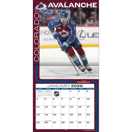 Colorado Avalanche 2026 Wall Calendar - 12x12 Full-Color Photos