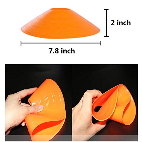 Agility Training Discs - 50 Pcs Soccer Cones with Carry Bag