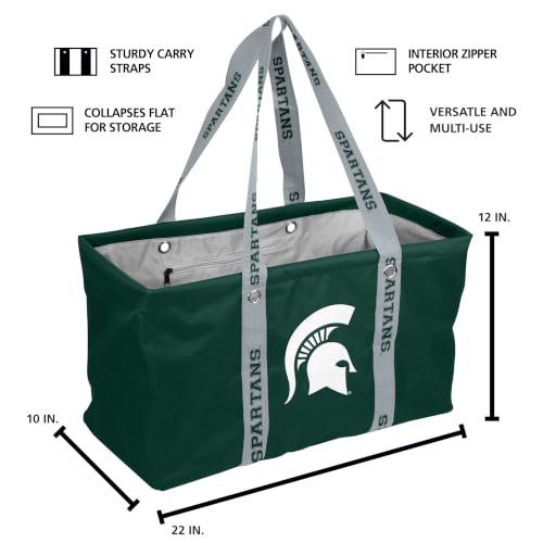 Michigan State Spartans Large Picnic Caddy Tote Bag - Collapsible Design