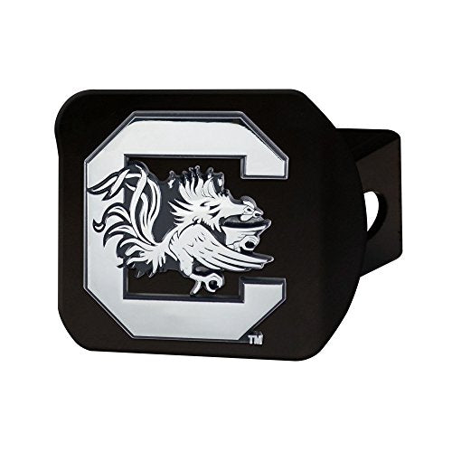 Black Metal Hitch Cover with 3D South Carolina Gamecocks Emblem