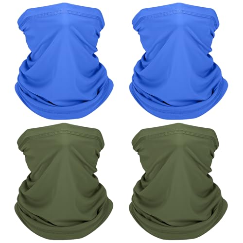 Cooling Neck Gaiter Face Mask - UV Protection Balaclava - Dark Blue & Army Green (Pack of 2)