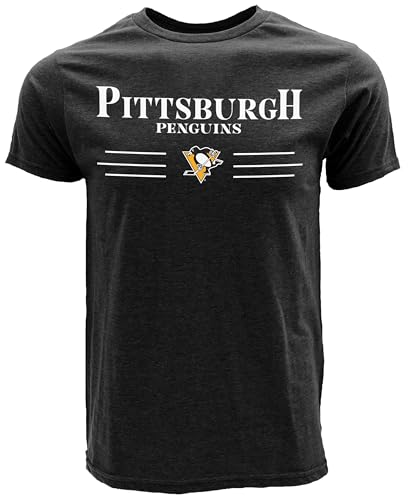 Pittsburgh Penguins NHL Team Color Heathered Bi-Blend T-Shirt - Medium