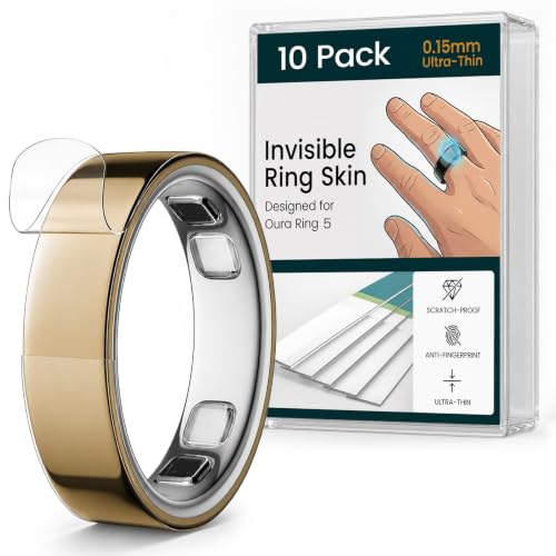 Ultra-Thin Clear Protective Skin Cover for Oura Ring 5 - Size 9