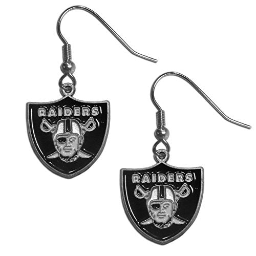 Las Vegas Raiders Dangle Earrings - Team Color Hypoallergenic