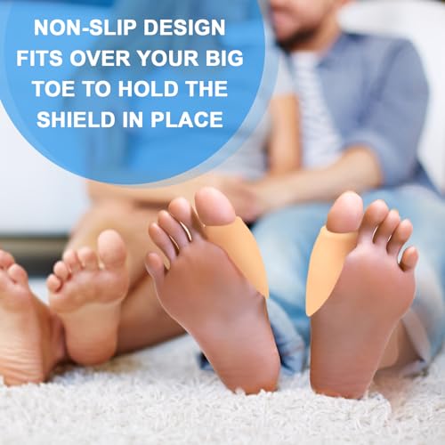 Promifun Beige Gel Bunion Protector Shields 10 Pack for Big Toe Relief