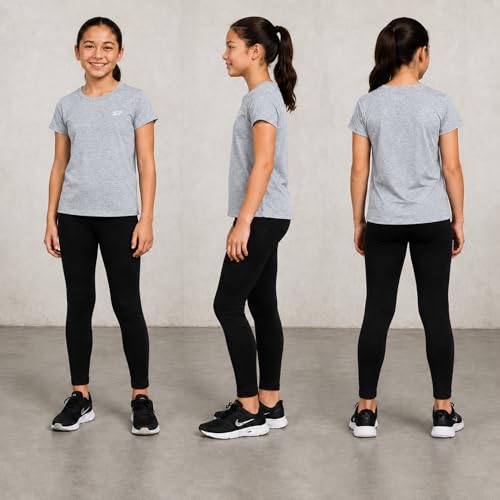 Girls Performance Short Sleeve Athletic T-Shirt - Light Grey / 8