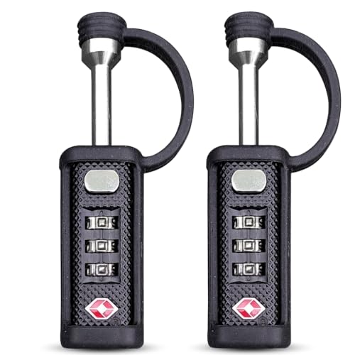 TSA Approved Heavy-Duty Gun Case Lock - Black, 2 Pack