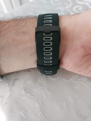 Silicone Replacement Watch Band for GPS Sport Watches - Black/Grey