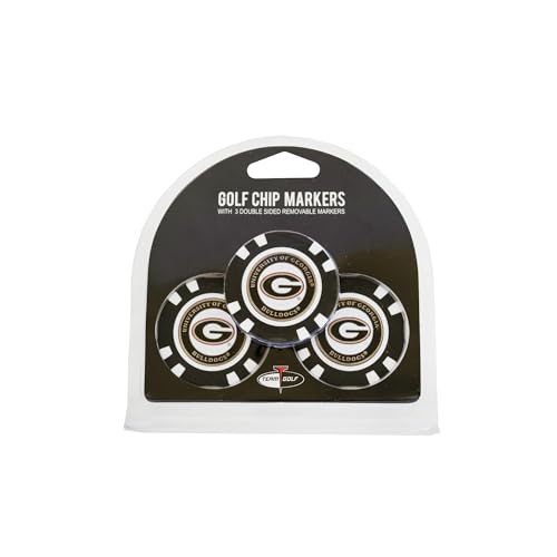 Georgia Bulldogs Golf Chip Ball Markers - 3 Pack with Enamel Markers