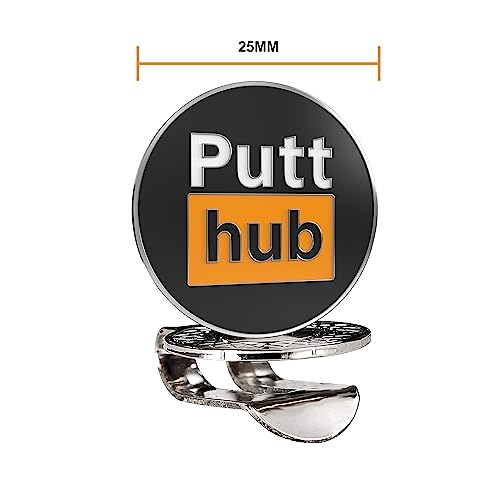 PuttHub Funny Golf Ball Markers with Hat Clip - Unique Golf Accessories