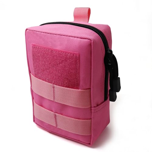 Tactical Molle Utility Pouch - Compact Water-Resistant EDC Pouch - Pink