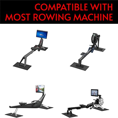Rowing Machine Mat 2-Piece Set - 11.8 x 30 in, Waterproof & Non-Slip