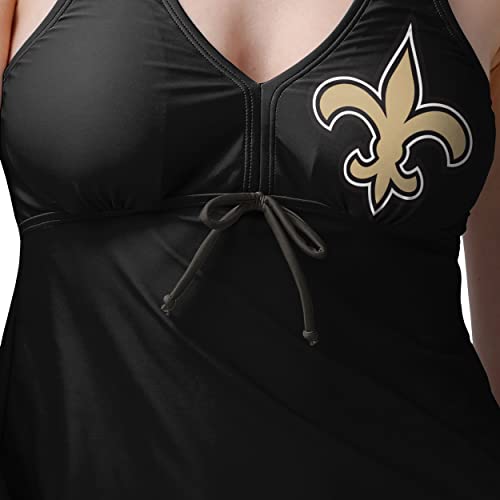 New Orleans Saints Women's Solid Tankini Bikini Top - XL