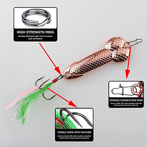 Fishing Jigs Spoon Lures - 36g Metal Crank Bait for Bass & Trout