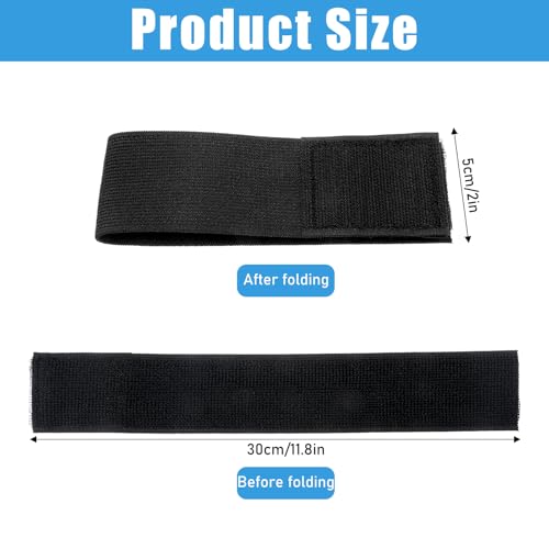 Elastic Polyester Ankle Boot Straps - 2 PCS Black Adjustable Bands