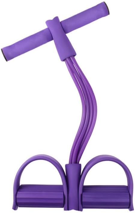 Skiennix Fitness Resistance Bands - 4 Tube Pedal Ankle Puller for Strength Training | Home Gym Equipment
