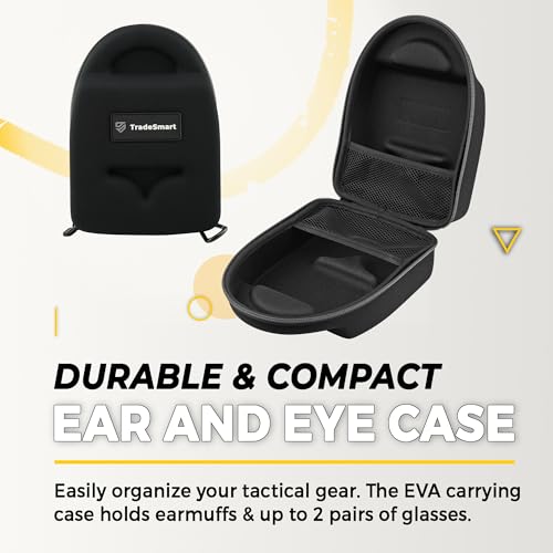 TradeSmart Clear Grey Shooting Ear & Eye Protection Kit | NRR 38, Passive, Impact-Resistant Glasses & Ear Muffs