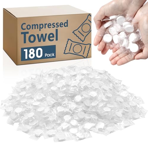 NUITPY 180 Pack Mini Compressed Towels for Camping, Travel & Outdoor