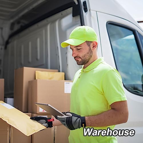 KAYGO Work Gloves For Men, KG125M Mechanic Utility Work Gloves for All Purpose, Excellent Grip, Heavy Duty, Improved Dexterity, Touch Screen,Large,3 Pair