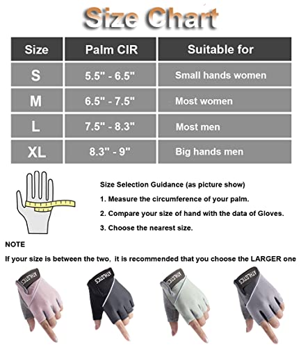 Workout Gloves for Men & Women - Full Palm Protection, Large, Black