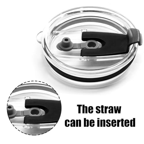 20oz Tumbler Flip Lid - 2 Pack Black Leak-Proof Replacement Cover