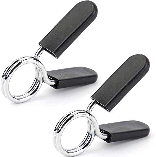 1-Inch Barbell Spring Clip Collars - 2 Pack for Weightlifting