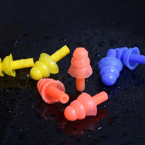 14 Sets Silicone Swimming Ear Plugs - Reusable Waterproof Ear Protection