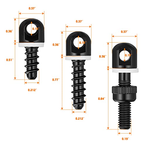 6-Piece Sling Swivel Stud Set for Wood Stocks - GGStud-02