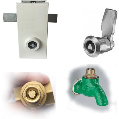 4-Way Utility Silcock Key - Heavy-Duty Zinc Alloy Water Key
