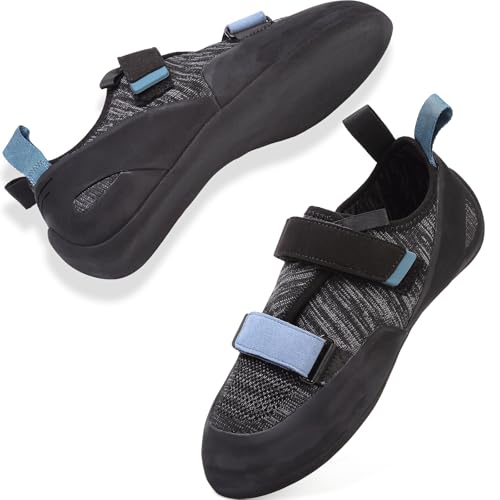 Ziitop Mens Climbing Shoes with Dual Hook-and-Loop Closure