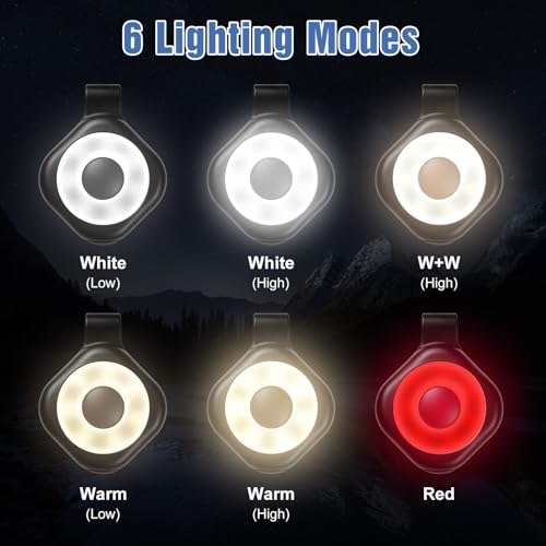 Rechargeable Nurse Clip-On Light with 3 Color Modes - F-Black