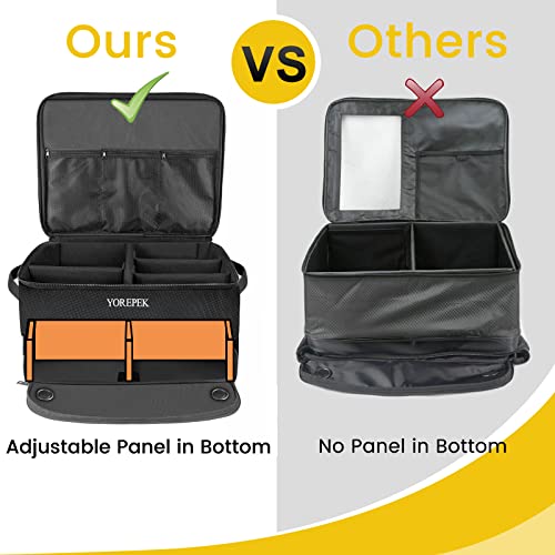 Golf Trunk Organizer for Car - 2 Layer with Shoe Storage - Standard Black