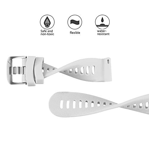 Silicone Replacement Strap for Galaxy Watch 4/5 & Garmin - White