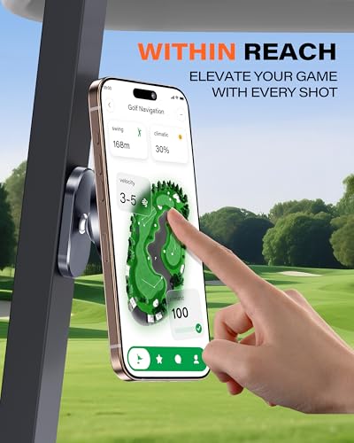 Magnetic Golf Cart Phone Holder - Iron Gray Premium Accessory