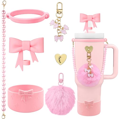 7-Piece Stanley Cup Accessories Set - Cherry Blossom